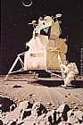 Norman Rockwell Canvas Paintings - Man on the Moon